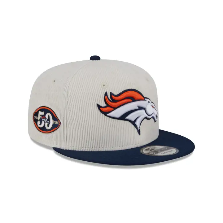 DENVER BRONCOS NFL Casquette Corduroy 9FIFTY Blanc/Marine