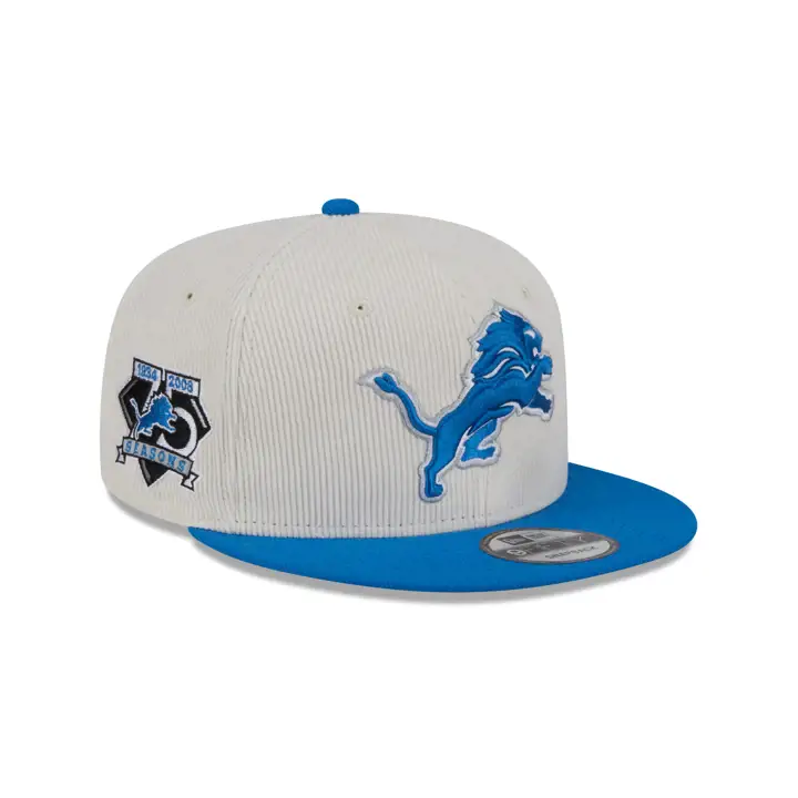 DETROIT LIONS NFL Casquette en velours côtelé blanc 9FIFTY BLANC/BLEU