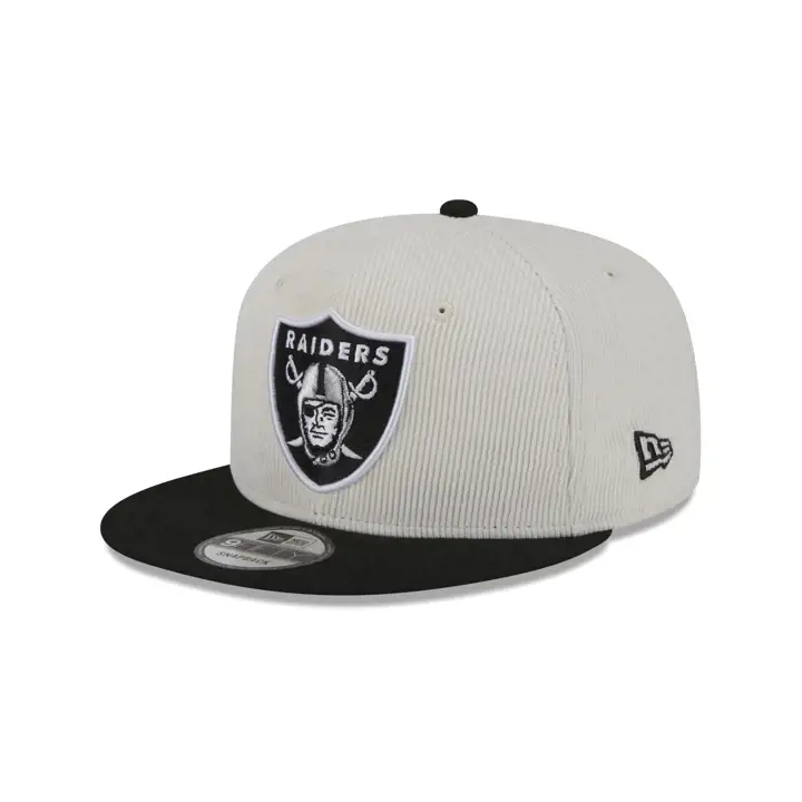 LAS VEGAS RAIDERS NFL Casquette Blanche Cordon 9FIFTY BLANC/NOIR