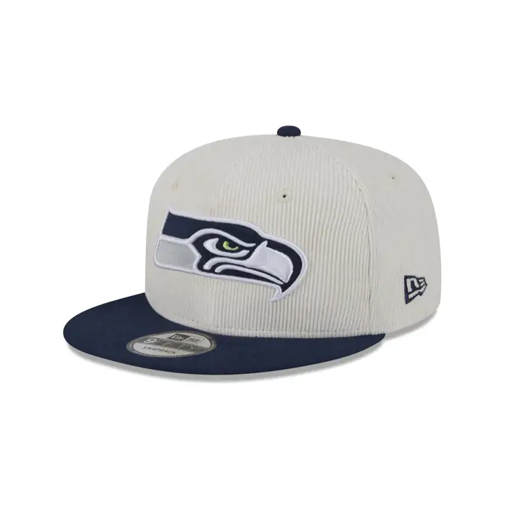 CASQUETTE BLANCHE NFL Seattle Seahawks Cord 9FIFTY BLANC/BLEU MARINE