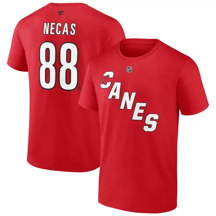 T-shirt authentique NHL Carolina Hurricanes avec nom et numéro Martin N