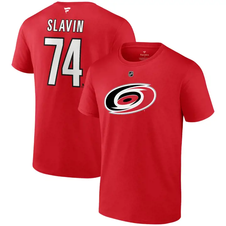 T-shirt authentique des Hurricanes de la Caroline de la LNH Stack N&N Jaccob S