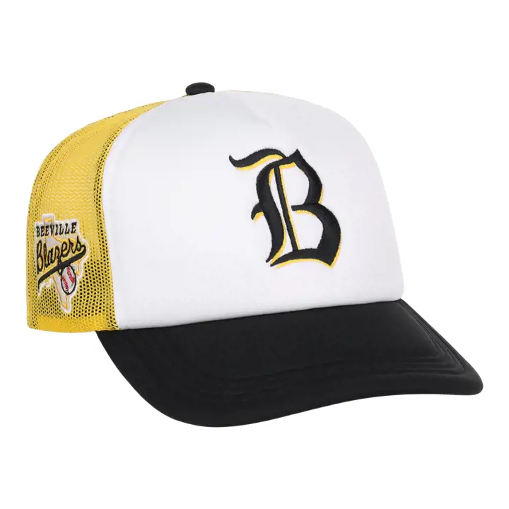 Beeville B EFF Casquette Trucker en Mousse Étoile Blanche/Noire/Jaune