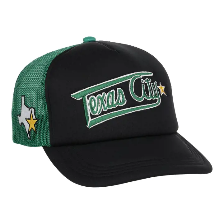 Casquette de Routier en Mousse TXC Stars EFF Lone Star noir/vert