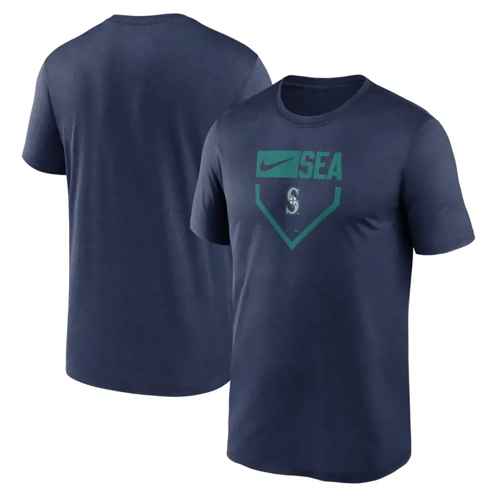 T-shirt Seattle Mariners MLB – Icône de marbre de maison – Bleu marine