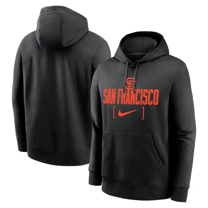 Sweat à capuche Swoosh du club MLB des Giants de San Francisco NOIR