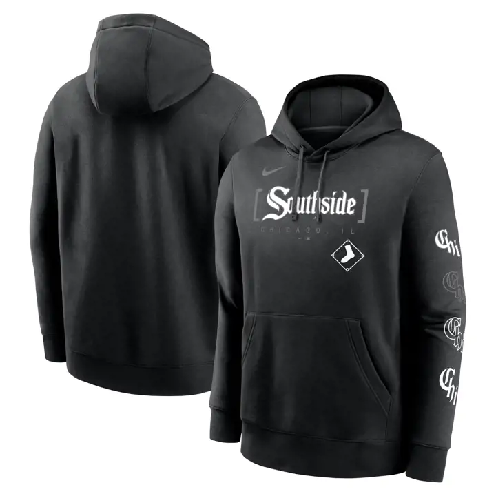 Sweat à capuche MLB Chicago White Sox City Connect NOIR