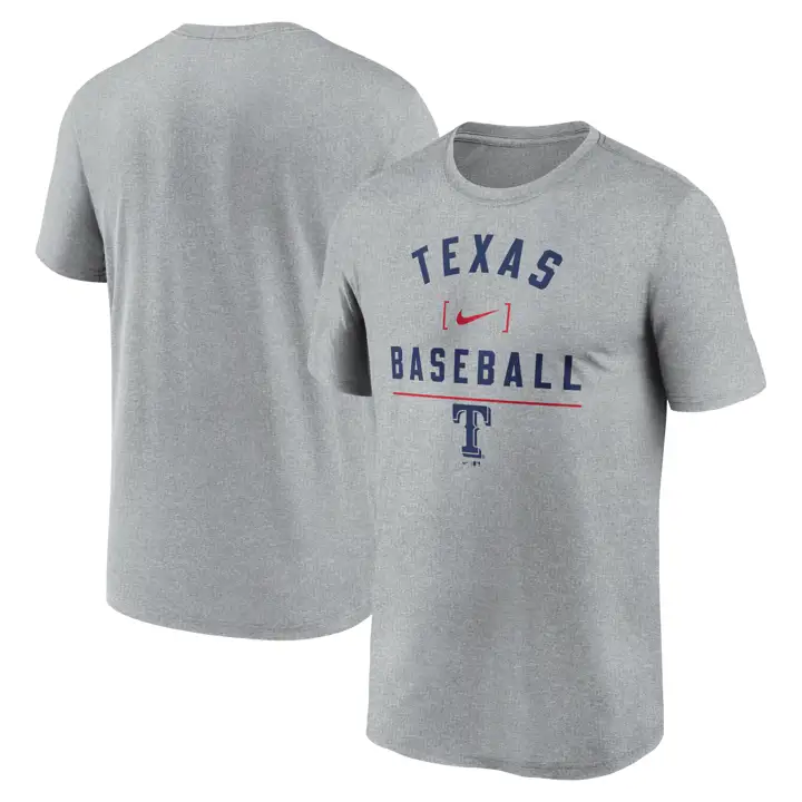 T-shirt Légende Stack MLB Baseball Texas Rangers GRIS