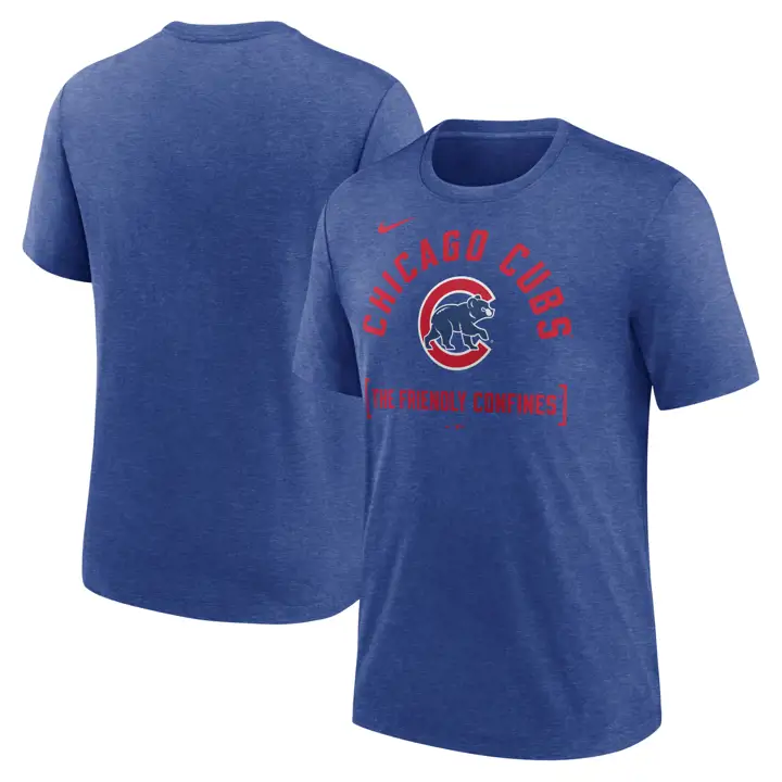 T-shirt Triblend bleu MLB Chicago Cubs Swing Big