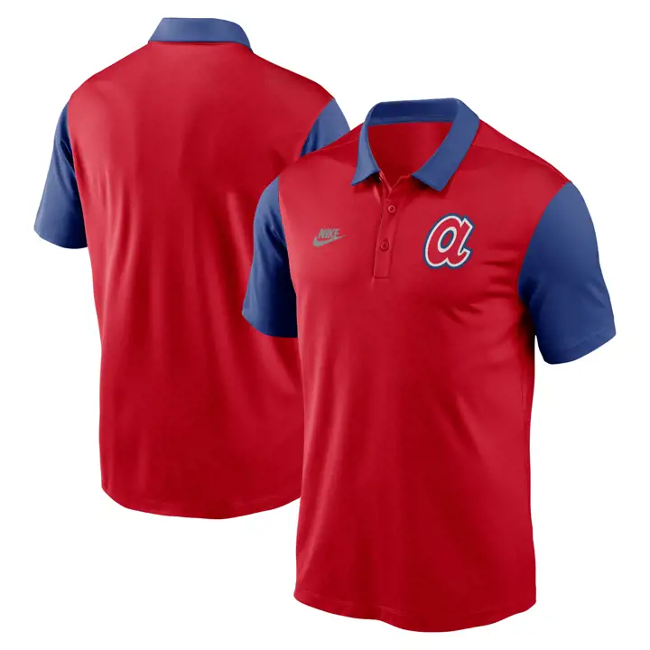 Atlanta Braves MLB Coop Polo Franchise Bleu