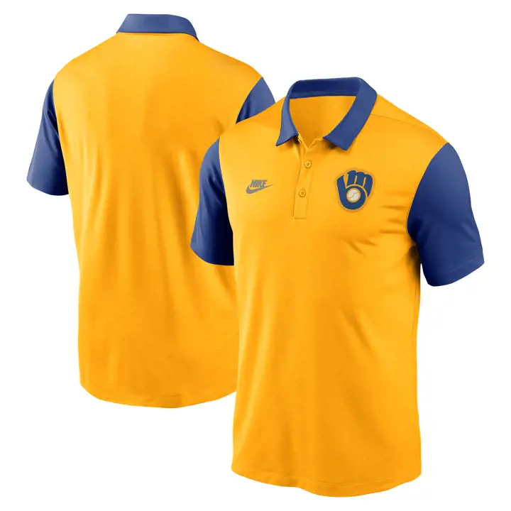 Polo Bleu Franchise Coop MLB Milwaukee Brewers