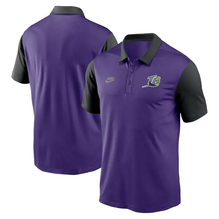 Polo de franchise MLB Coop des Tampa Bay Rays noir