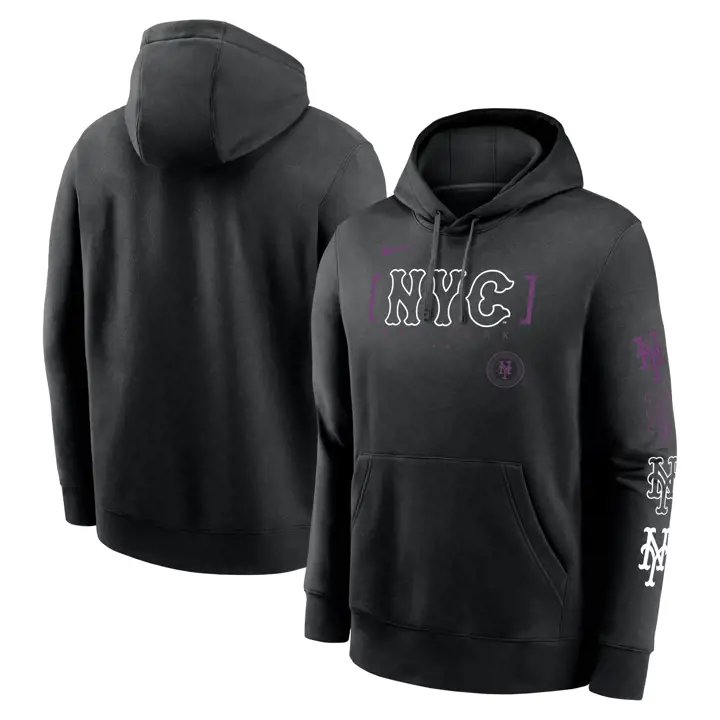 New York Mets MLB City Connect Club Hoodie noir