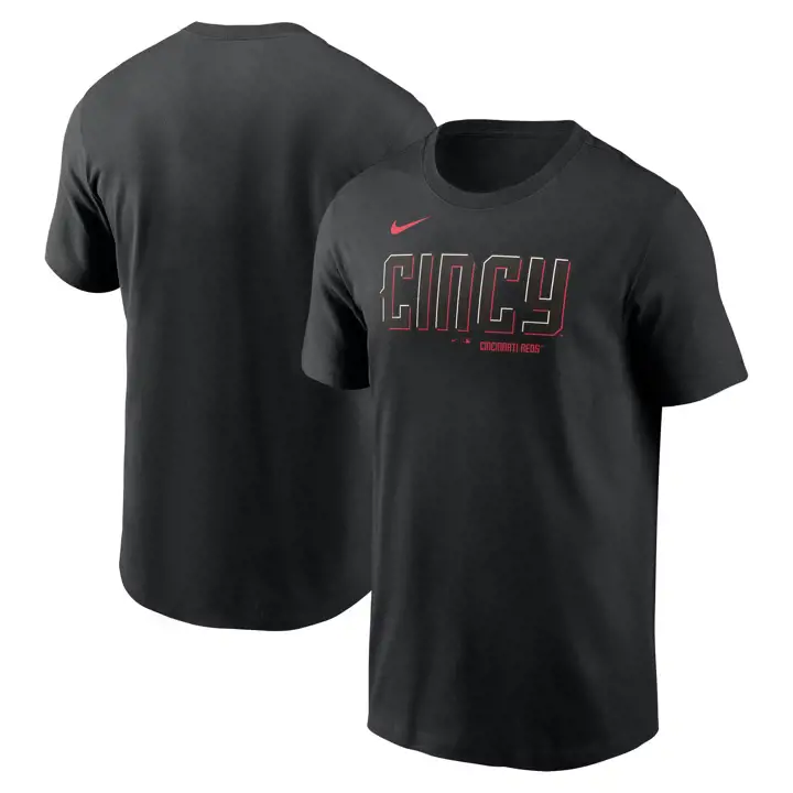 T-Shirt Cincinnati Reds MLB City Connect Wordmark noir