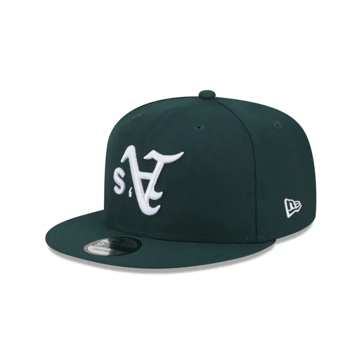 Casquette 9FIFTY à l'envers verte des Oakland Athletics de la MLB