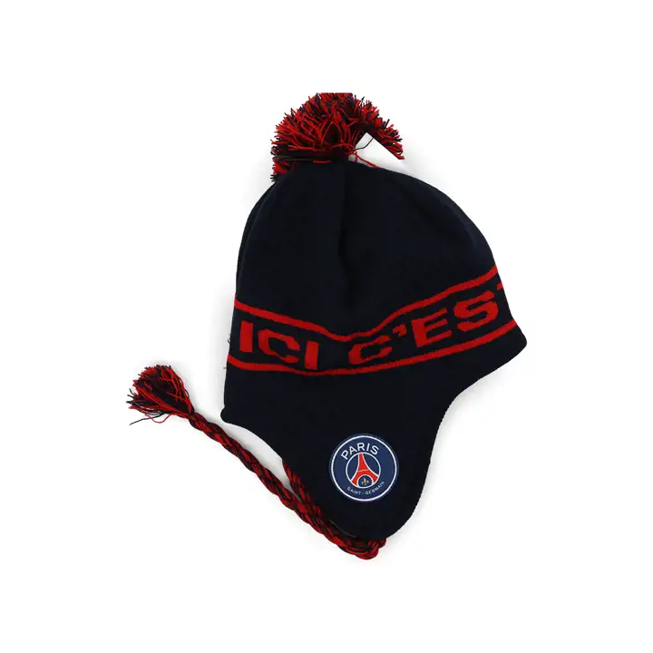 Bonnet à Oreillettes du Club Paris Saint-Germain bleu marine