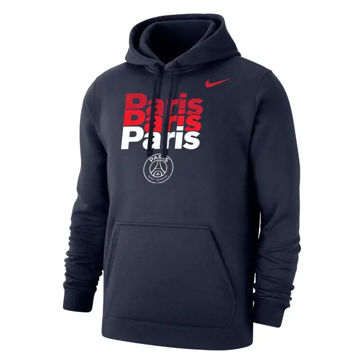 Paris Saint-Germain Club Equipe HOMME CLUB POLAIRE PULL À CAPUCHE marine