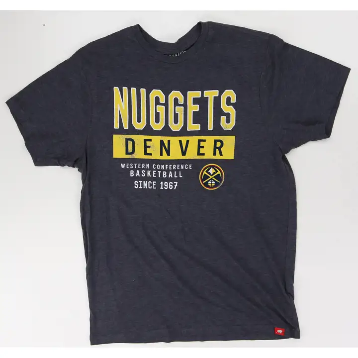 T-shirt confortable en détresse NBA Denver Nuggets Bay BLEU MARINE