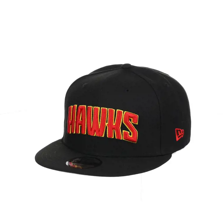 Atlanta Hawks NBA Basic Wordmark 9FIFTY noir/ noir/ gris