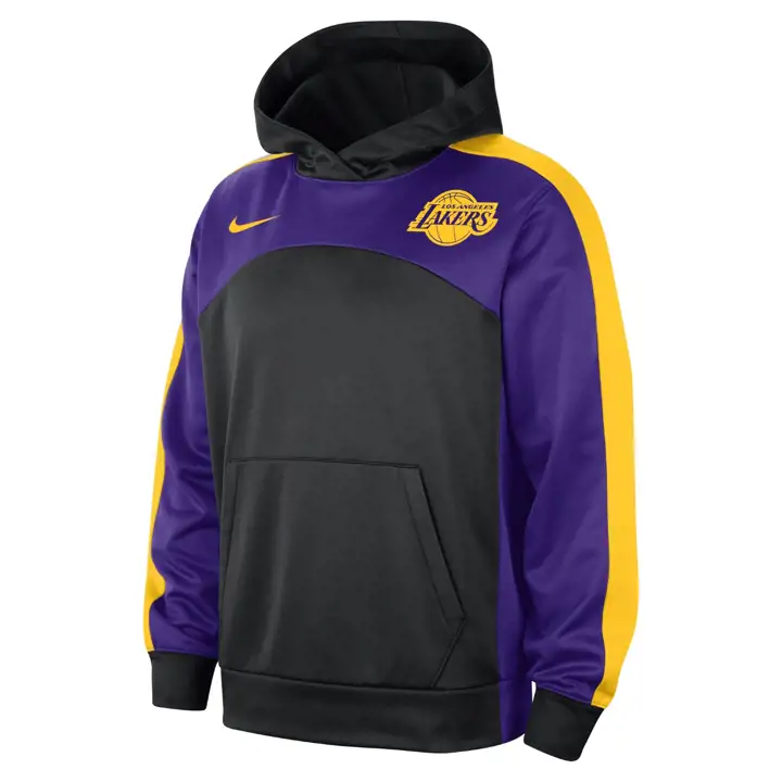 T-SHIRT À CAPUCHE MANCHES LONGUES NBA LOS ANGELES LAKERS Noir/Violet/Jaune