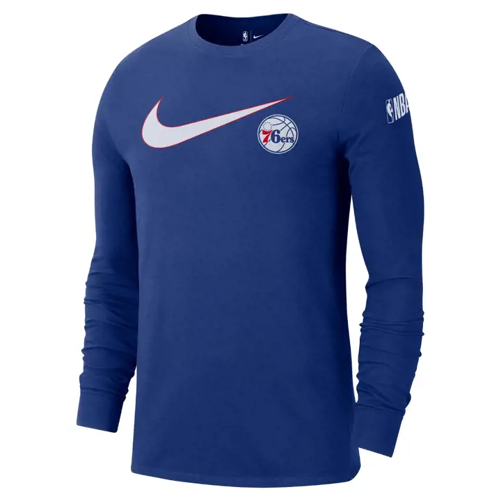 TEE-SHIRT À MANCHES LONGUES NBA SWOOSH PHILADELPHIA 76ERS 24 Équipe rbl