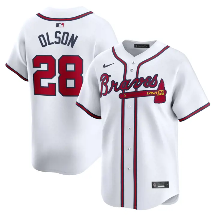 Maillot de joueur Nike MLB des Atlanta Braves - Édition limitée Matt Olson BLANC