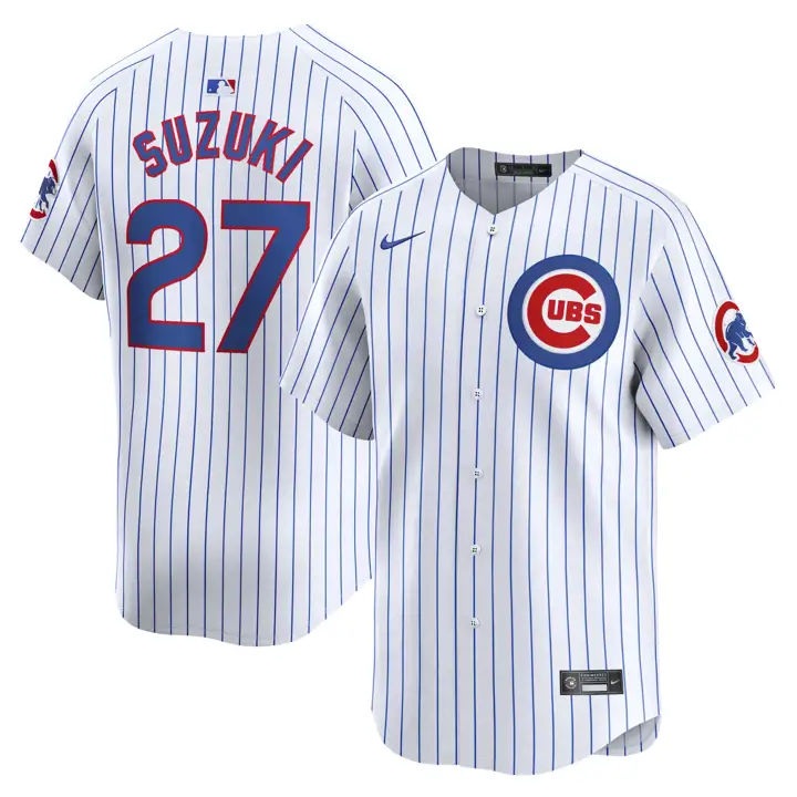 Maillot de joueur édition limitée MLB Nike des Cubs de Chicago – Seiya Suzuki – BLANC