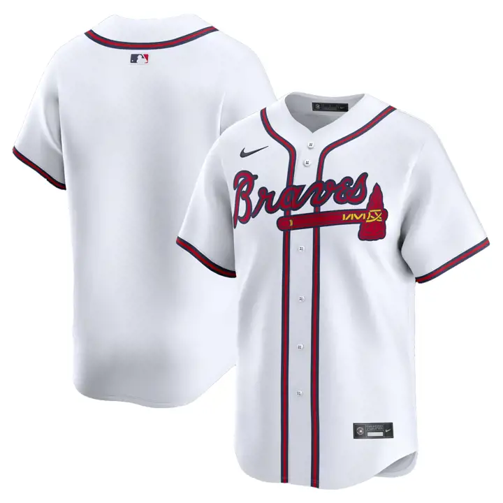 Maillot domicile blanc Nike Limited des Braves d'Atlanta MLB