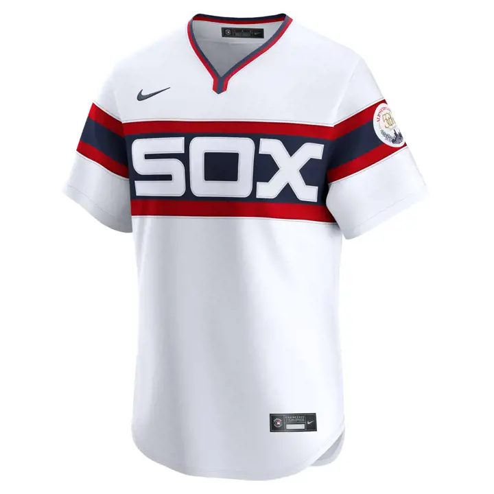 Maillot vierge limité MLB Nike White Sox de Chicago BLANC/MARINE