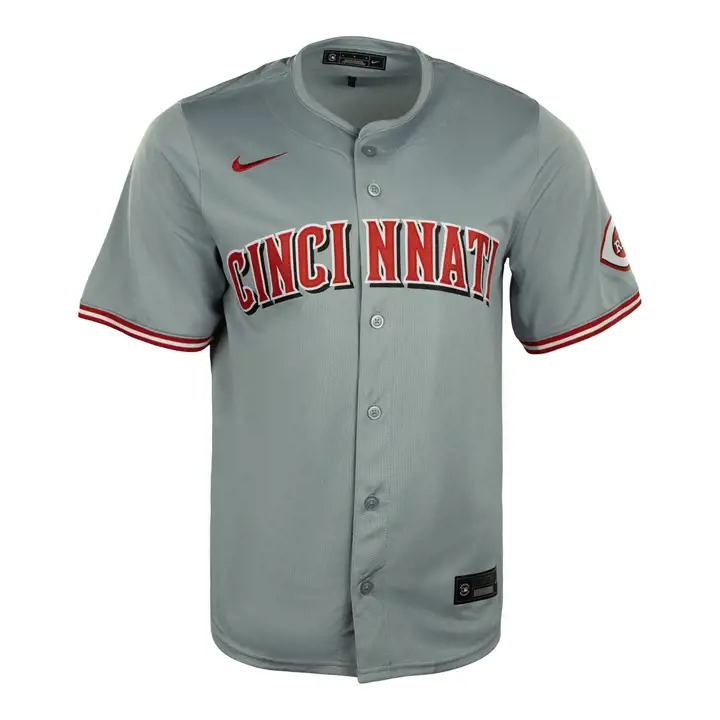 Maillot MLB Nike Limited Blank des Reds de Cincinnati Domicile GRY