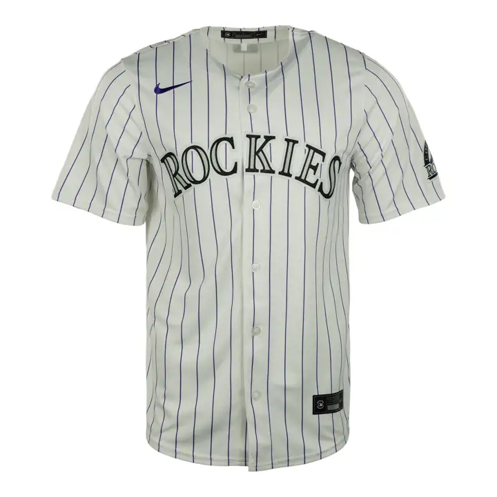 Maillot domicile vierge Nike Limited MLB des Colorado Rockies BLANC/VIOLET
