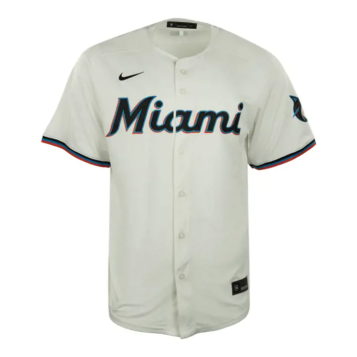 Maillot vierge Miami Marlins MLB Nike Limited domicile BLNC
