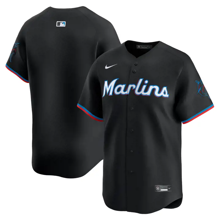Miami Marlins MLB Nike Maillot Vierge Édition Limitée Noir