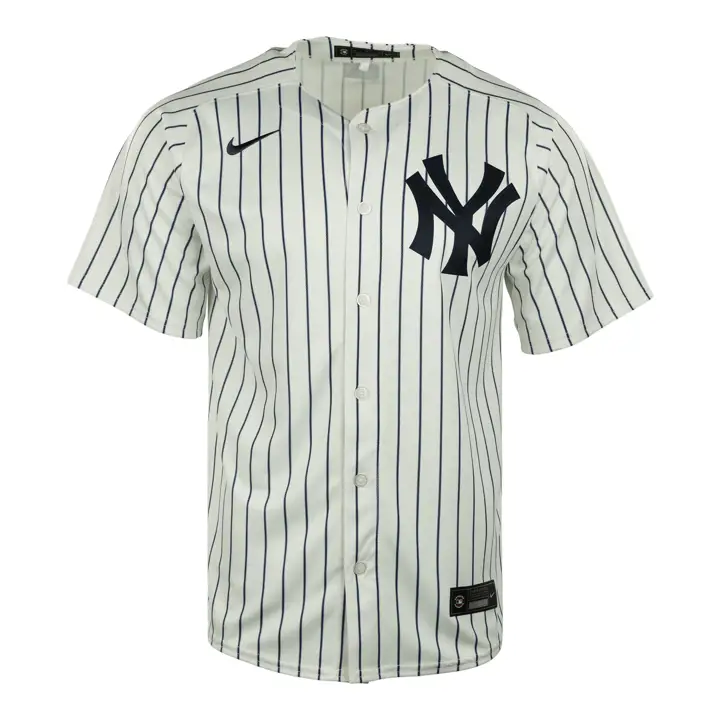 New York Yankees MLB Maillot vierge Nike Limited Domicile BLANC/BLEU MARINE