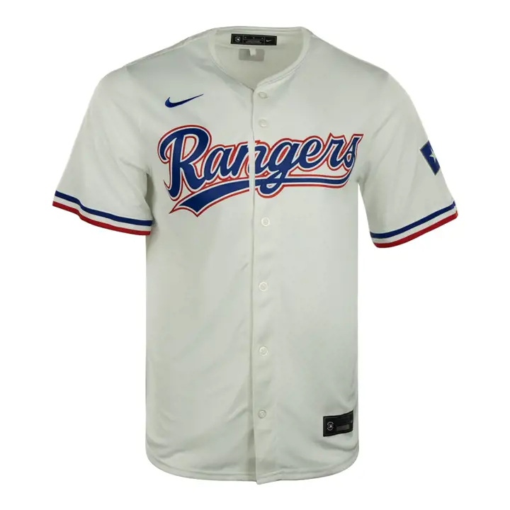 Maillot domicile blanc uni Nike édition limitée MLB des Texas Rangers