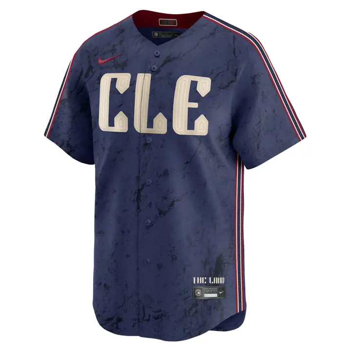 Maillot Édition Limitée MLB Cleveland Guardians City Connect BLEU MARINE