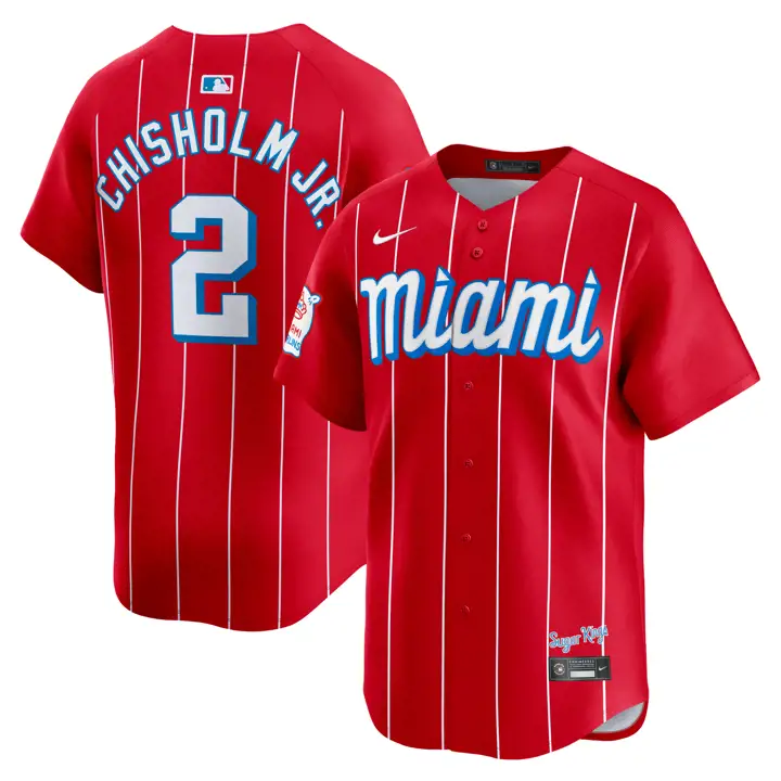 Maillot de joueur édition limitée MLB City Connect des Marlins de Miami Jazz Ch