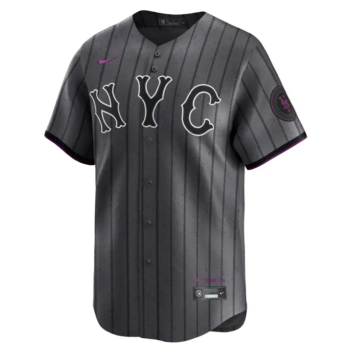 Maillot MLB City Connect Limited des Mets de New York ANTHRACITE