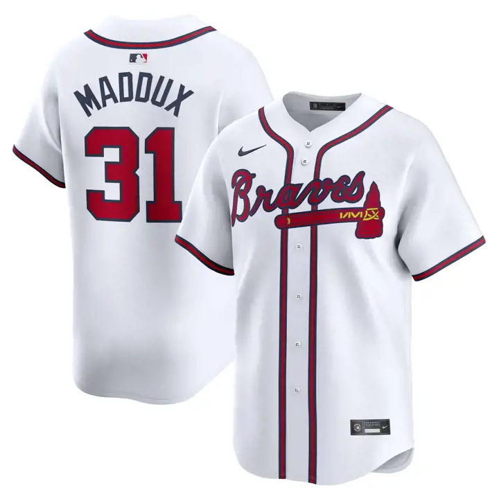 Maillot de joueur édition limitée MLB Nike Coop des Braves d'Atlanta Greg Maddux