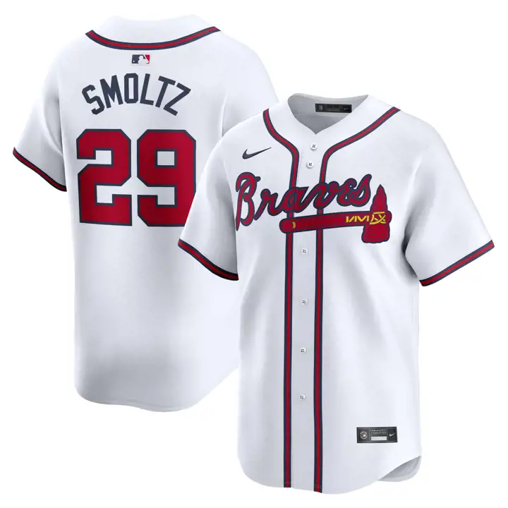 Maillot de joueur John Smoltz édition limitée Nike Coop des Braves d'Atlanta MLB