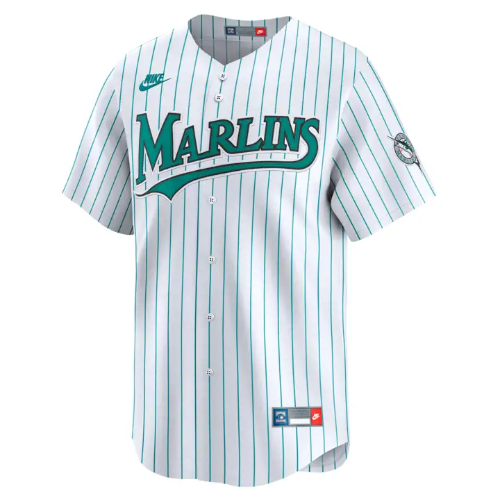 Maillot vierge Nike Coop Limited MLB Florida Marlins BLANC/AQ