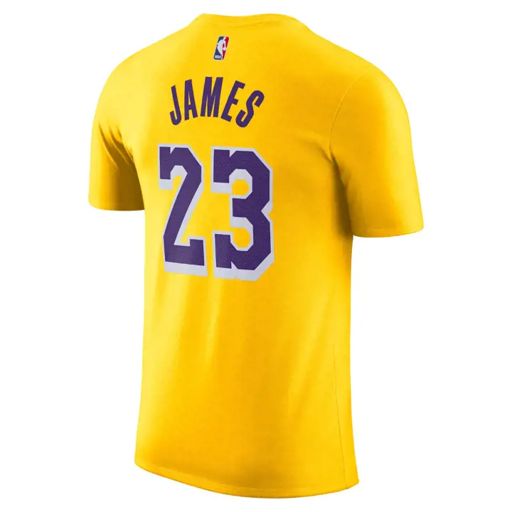 T-SHIRT JOUEUR ICONIQUE NBA LOS ANGELES LAKERS LEBRON JAMES JAU