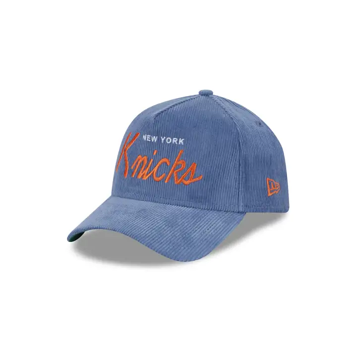 Casquette strapback ajustable NBA CORD AFRAME 940 bleue NEW YORK KNICKS