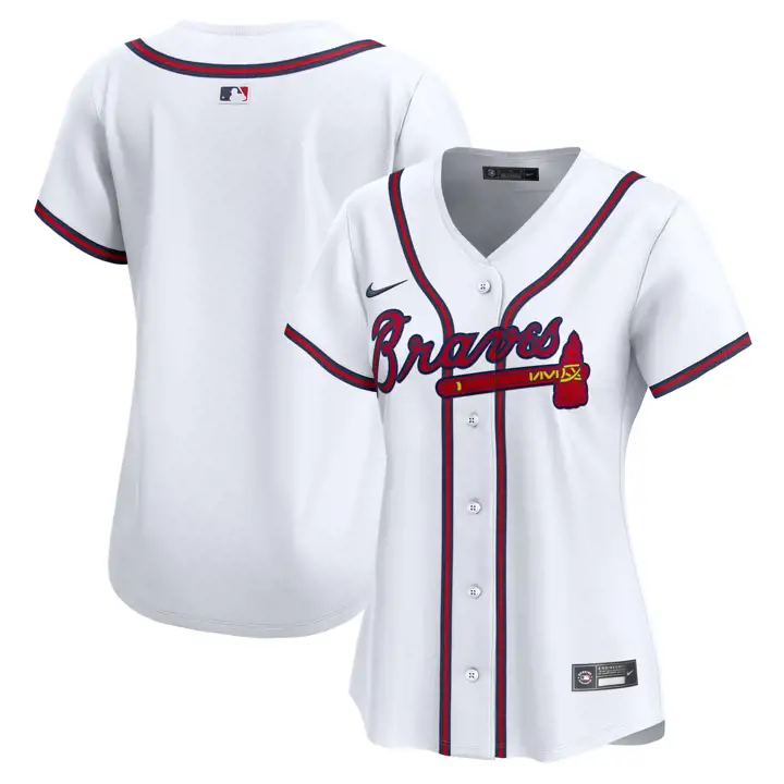 Maillot Domicile Blanc Édition Limitée MLB Femme Atlanta Braves