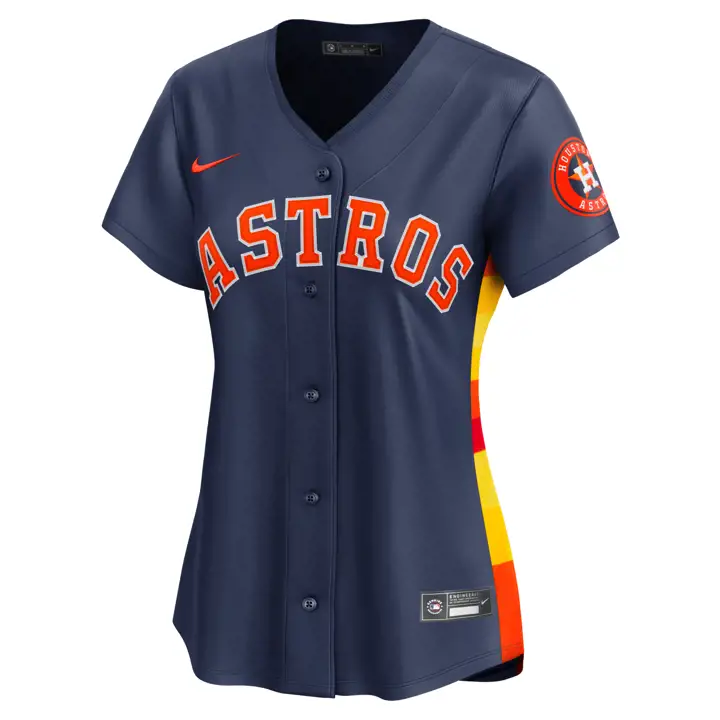 Maillot de baseball MLB des Houston Astros pour femme (édition limitée) – Marine (modèle alternatif 2)
