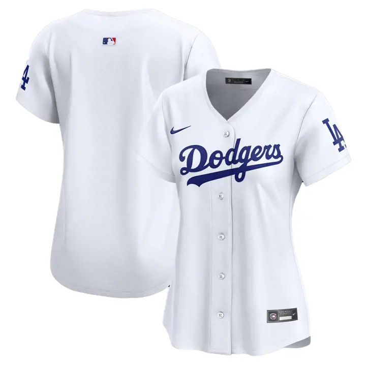 Maillot Domicile Blanc Édition Limitée MLB Femme Los Angeles Dodgers