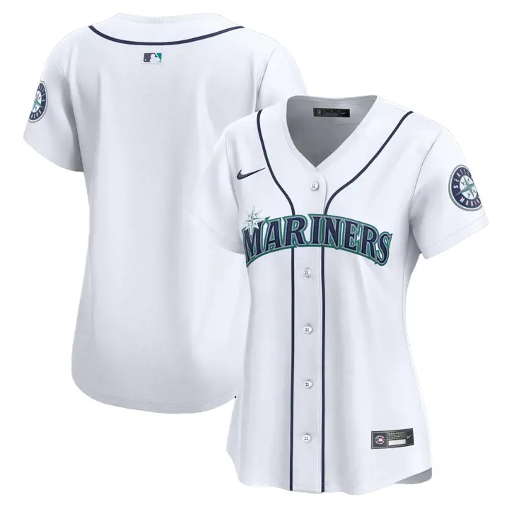 Maillot Femme Édition Limitée MLB Seattle Mariners Domicile Blanc