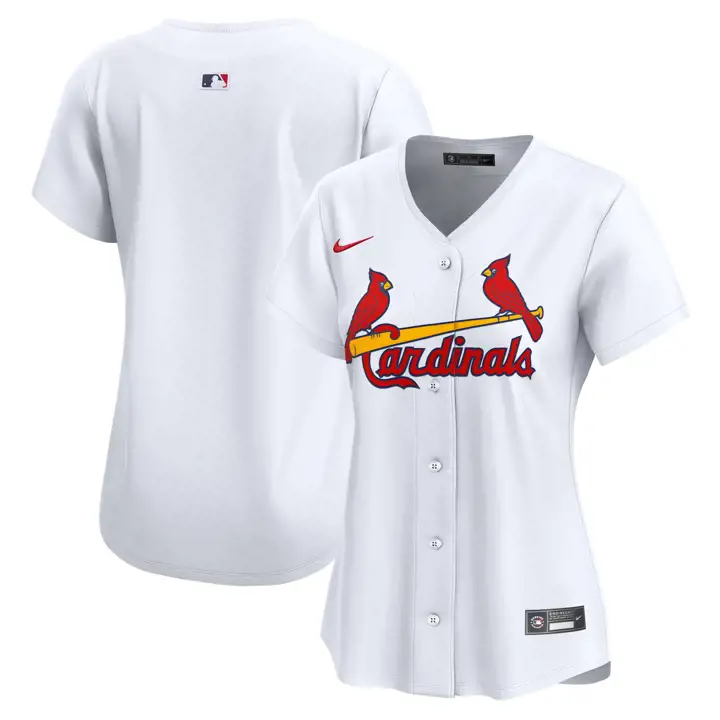 Maillot Domicile Blanc Femme LImited MLB St. Louis Cardinals
