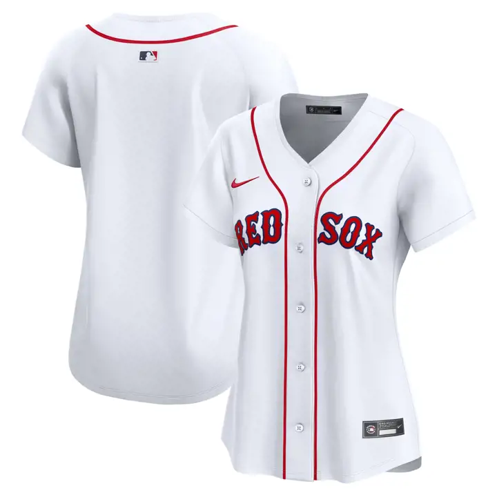 Maillot de baseball MLB des Red Sox de Boston pour femme – modèle Home, blanc