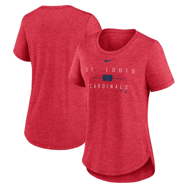 T-shirt femme Triblend St. Louis Cardinals MLB Nike Team Stack